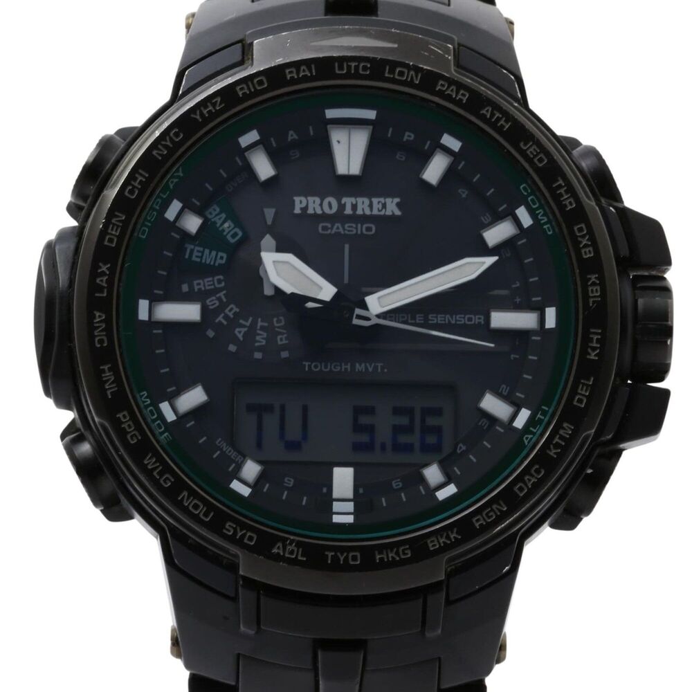 CASIO PRO TREK PRW-S6100Y-1JF Black Resin/Stainless Steel Men's Watch